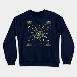 Amazing Solar Universe, Mystical Living Pattern, Universe Of Energy Crewneck Sweatshirt